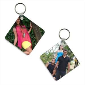 Porte clé carré double face