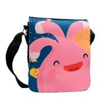 Sac bandoulière en toile noir, grand format