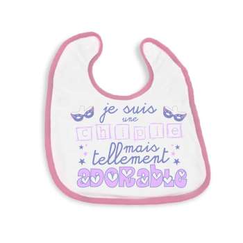 Bavoir bébé à personnalisé ( contour bleu )