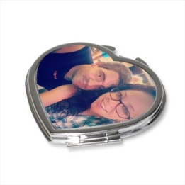 Miroir de poche coeur