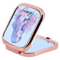 Miroir de poche carre arrondi