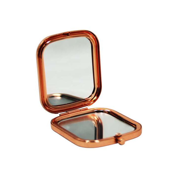 Miroir de poche carré arrondi