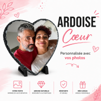 Ardoise coeur 20x20cm