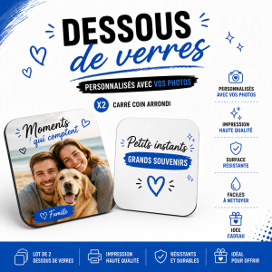 Dessous de verre carré ( par 2 )