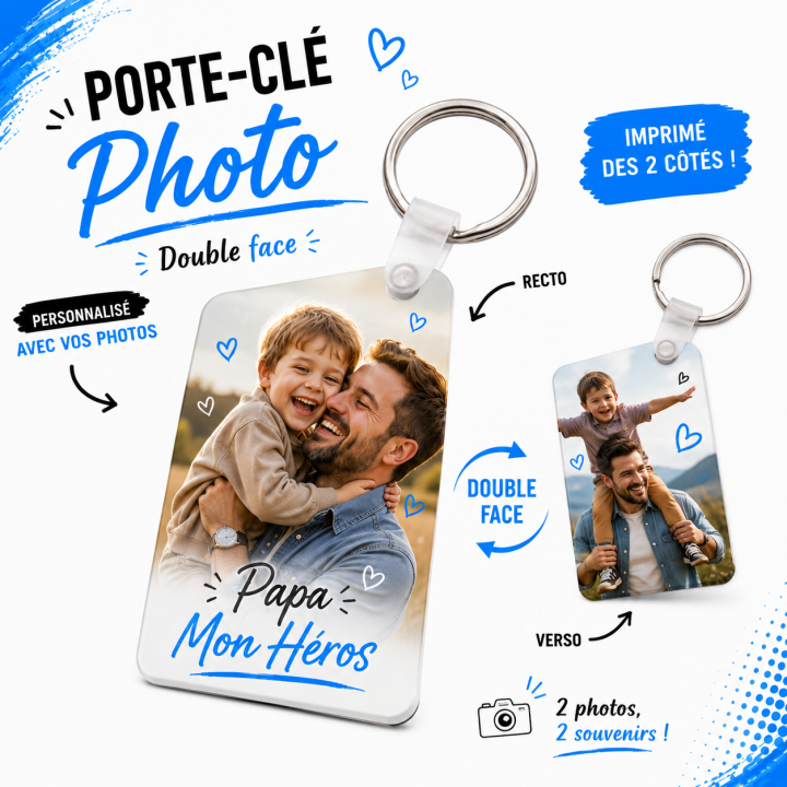 Porte-clés personnalisé photo – cadeau souvenir