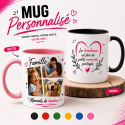 Mug personnalisé Anse et Fond coloré – photo, prénom ou logo