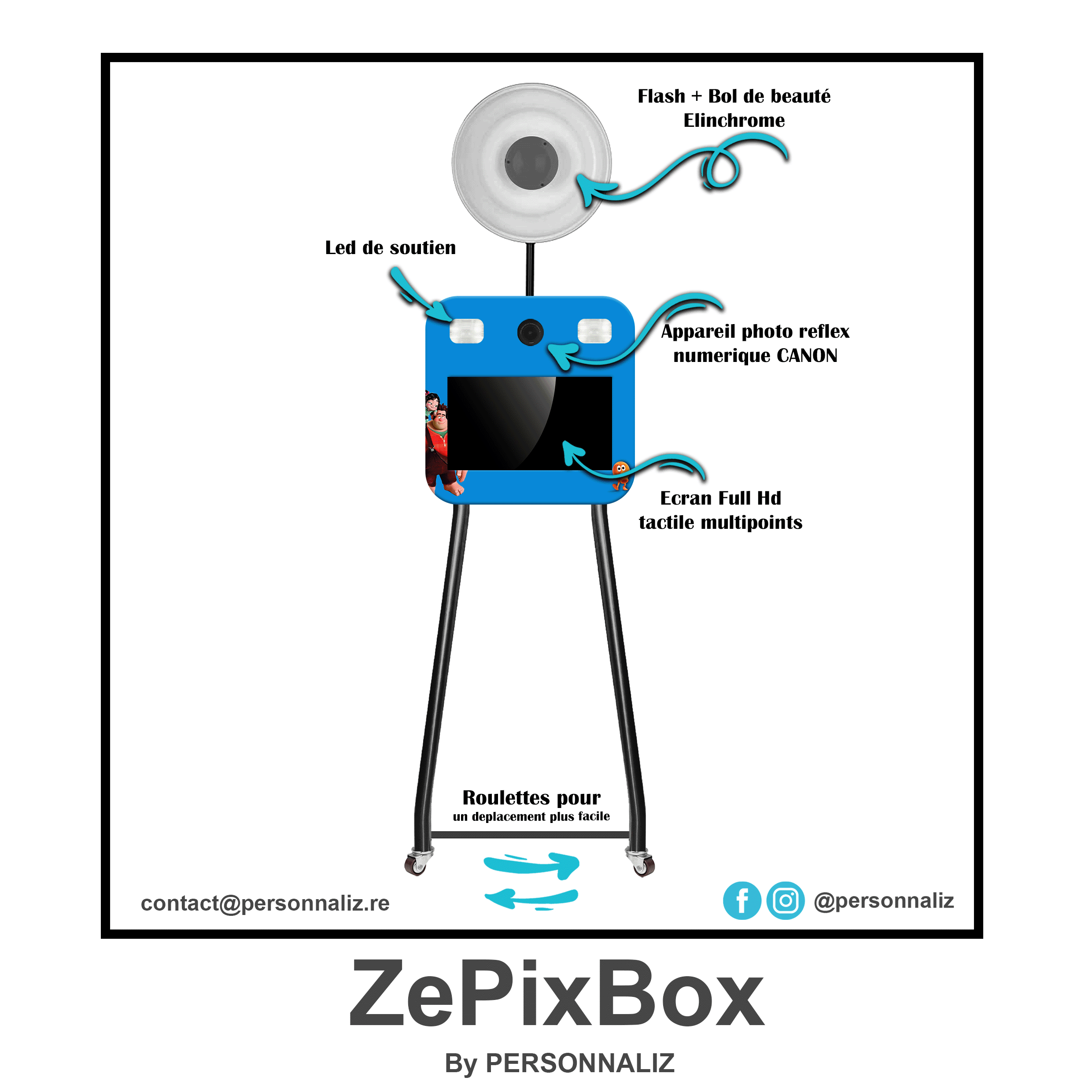 Le photobooth ZePixBox en place